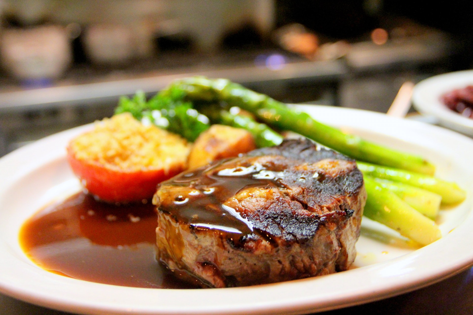 steak dinner at houston restaurant